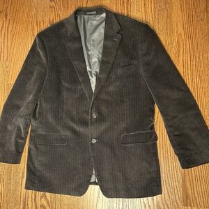 Chaps Mens Corduroy Jacket Suit Size 46 R Brown Holiday Fall Winter